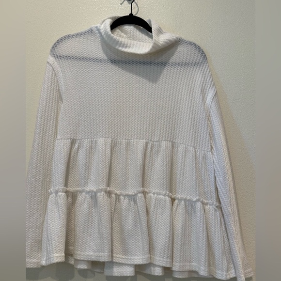 Altar'd State White Textured Cowl Neck Sweater - Picture 1 of 4